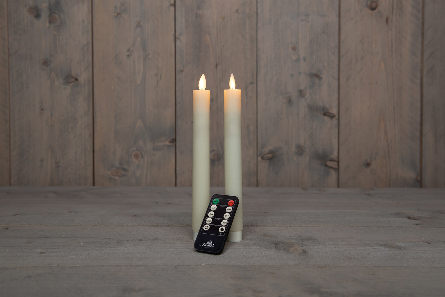 2 PCs Flameless LED -Elfenbein -Taperkerzen - Batterie mit Fernbedienung betrieben
