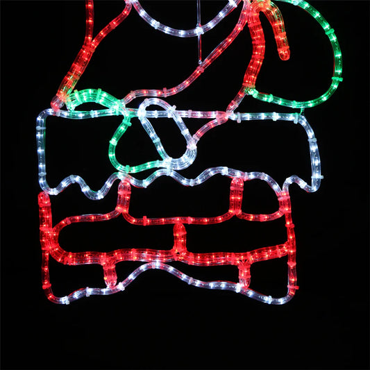 LED -Figur - Santa Claus im Schornstein - 55x85 cm