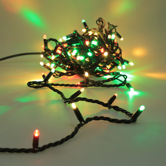 Mehrfarbige Lichterkette für den Außenbereich für Weihnachten – 10 Meter