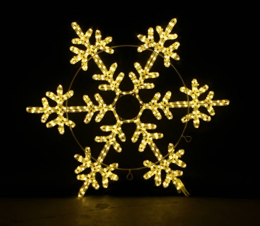 Schneeflocken-Weihnachtslicht 80x80cm LED für den Außenbereich
