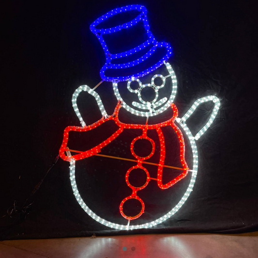 LED-Schneemann 120 x 80 cm – Weihnachtslicht für den Außenbereich