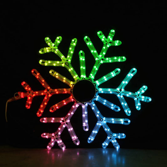 Weihnachtsschneeflocke 55x55cm mit Fernbedienung und intelligenter LED