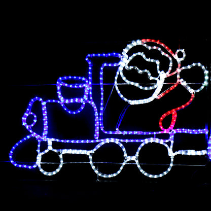 Santa's Train - outdoor Christmas lights - 78x258cm