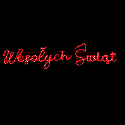 LED-Schild Wesołych Świąt - 44x173cm - Außenbereich <tc>Weihnachtslichter</tc>