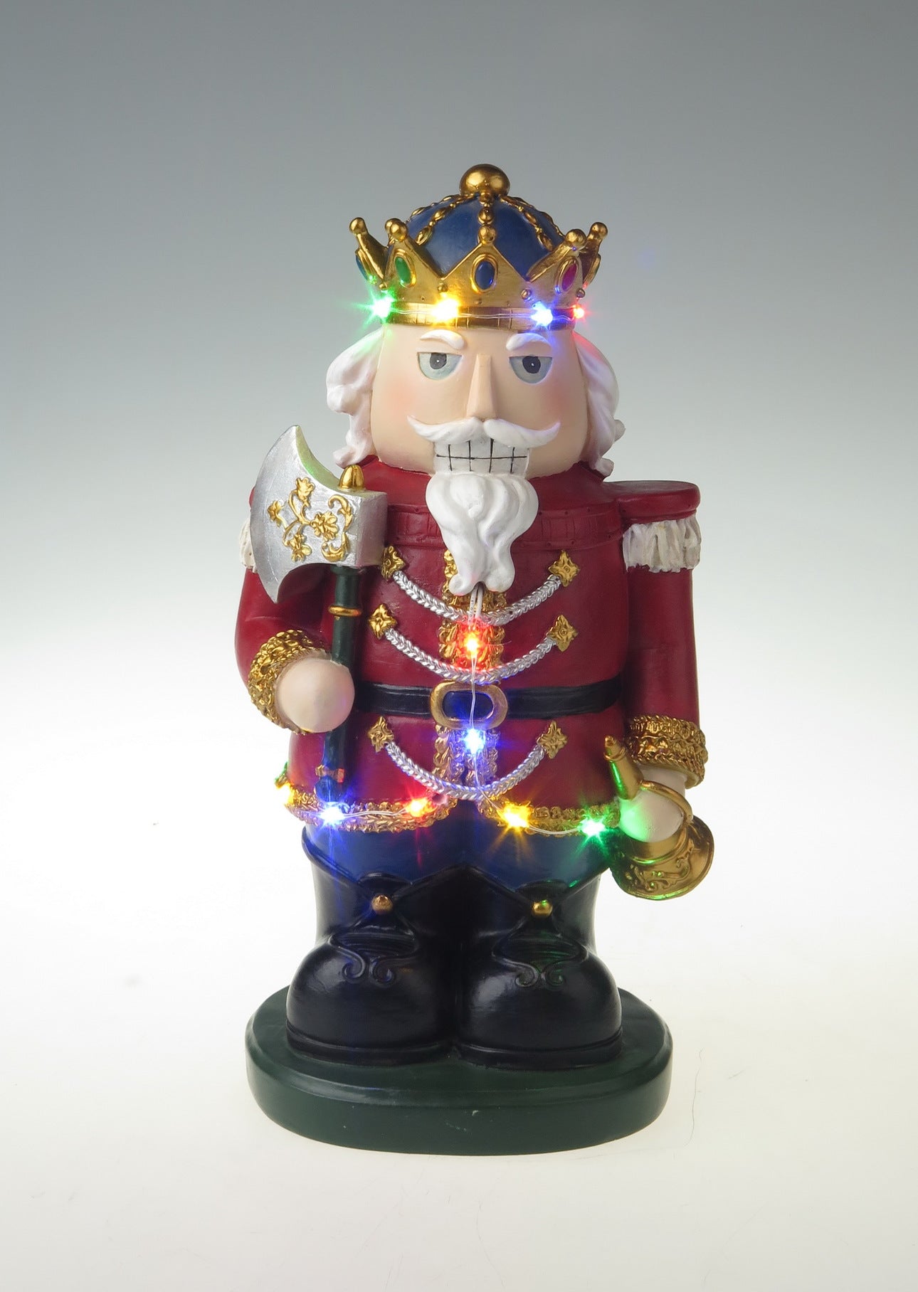 Red Nutcracker with beautiful details and LED