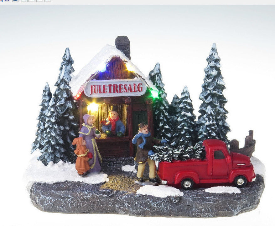 Christmas Tree Stall - Christmas Village Scene