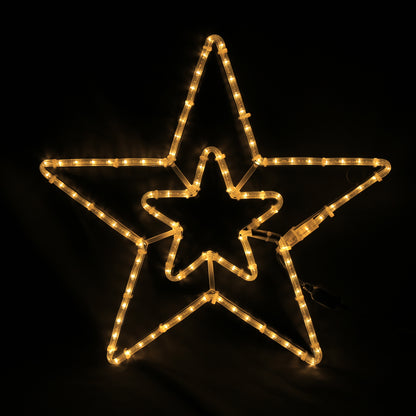 2 Sterne Weihnachtslicht 57x55 - LED für den Außenbereich